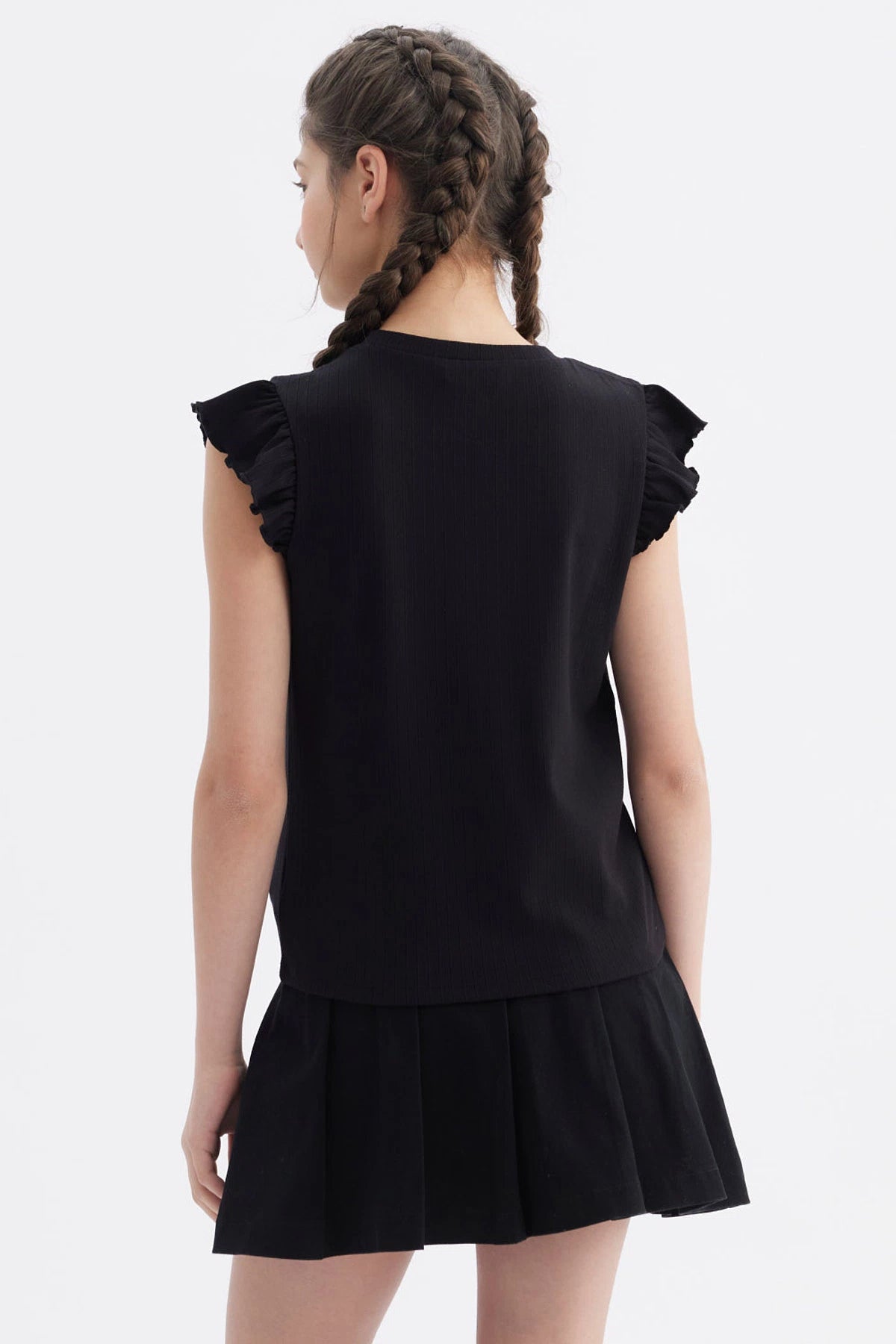 Polera Niña Rib Negro