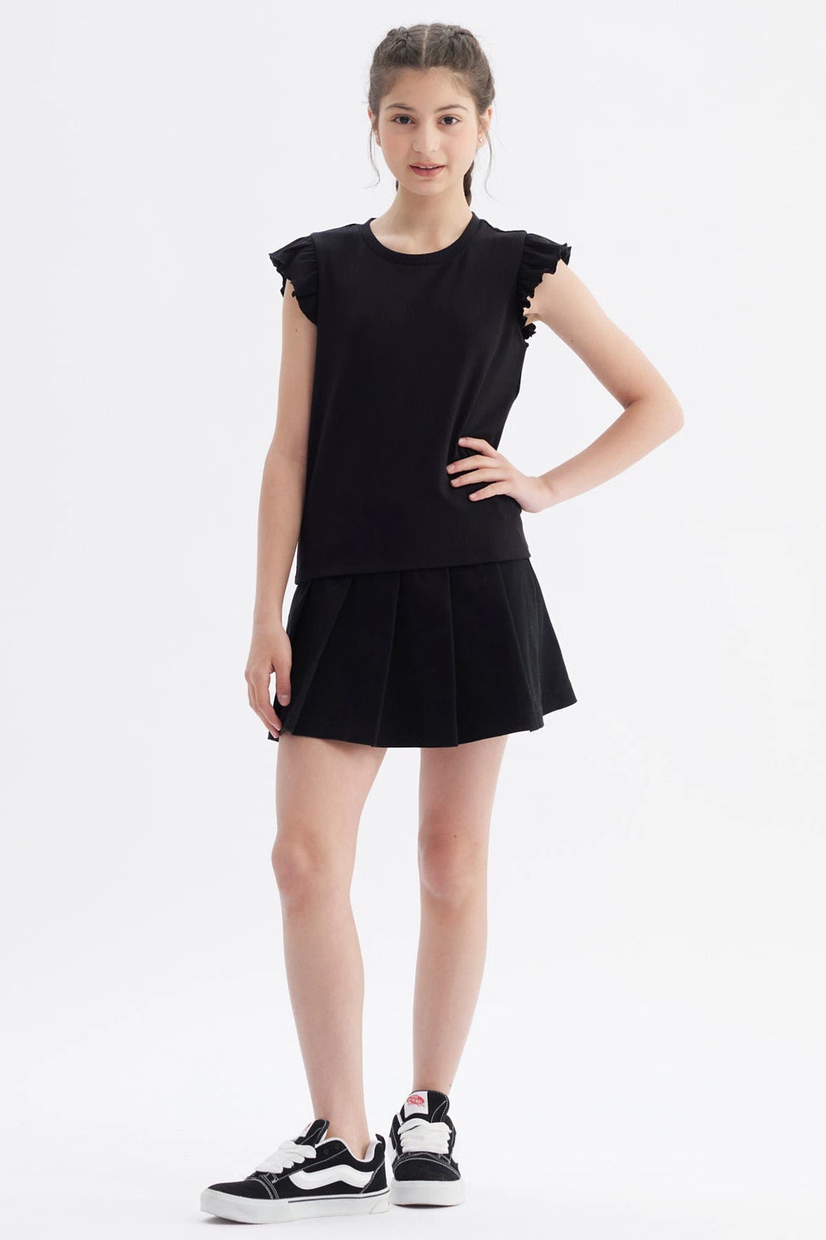 Polera Niña Rib Negro