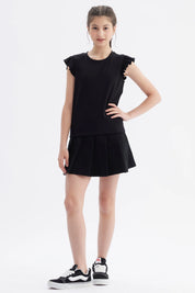 Polera Niña Rib Negro