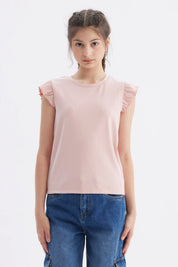 Polera Niña Rib Rosado