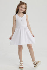 Vestido Niña Rib Blanco