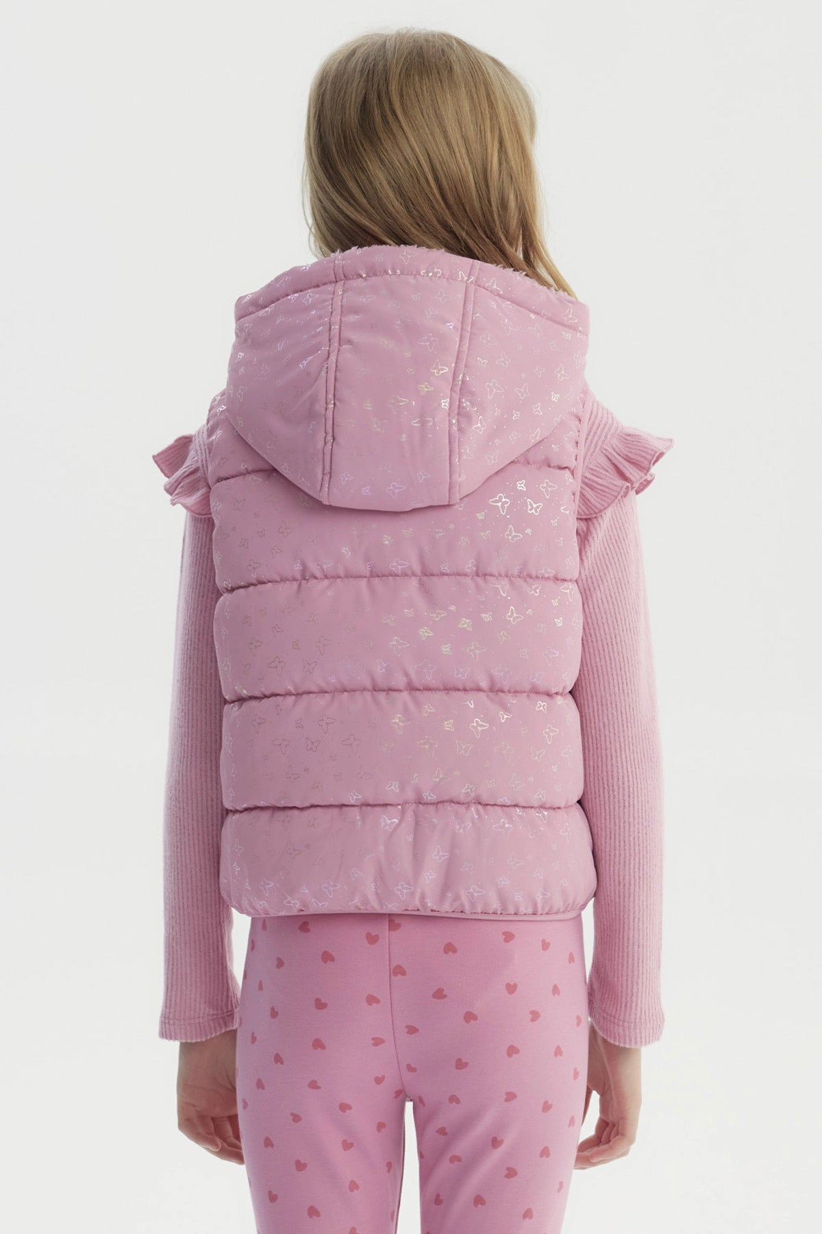 Parka Niña Polar Interior Rosado