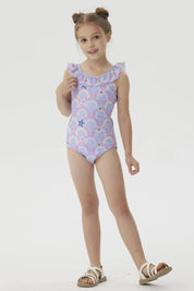Traje de Baño Niña Básico Morado