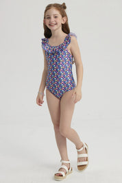 Traje de Baño Niña Básico Azul