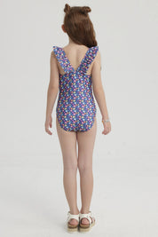 Traje de Baño Niña Básico Azul