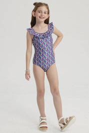 Traje de Baño Niña Básico Azul