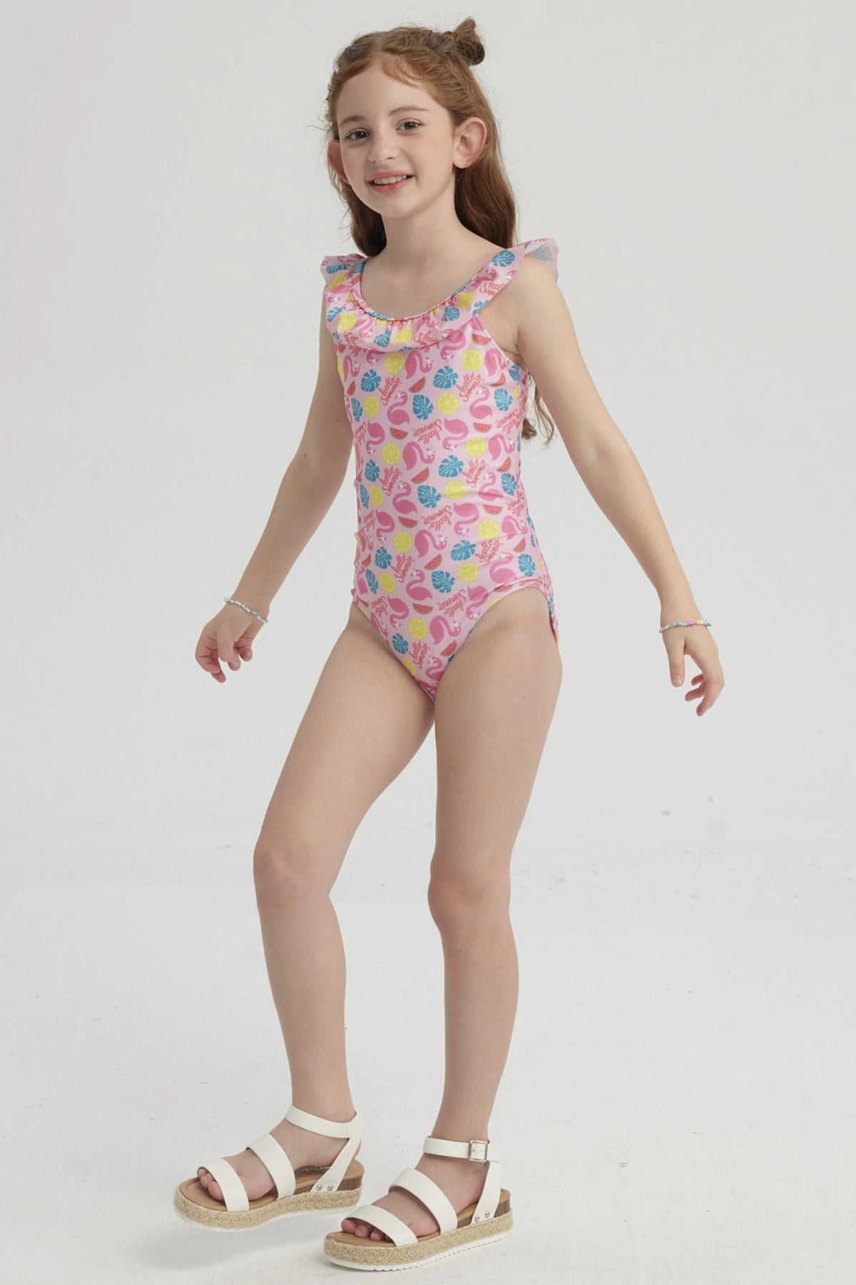 Traje de Baño Niña Básico Rosado