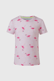 Polera Niña Bipack Print Verde Fluor