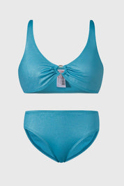 Traje De Baño Niña Bikini Celeste