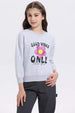 Polerón Niña Print Básico Gris Melange