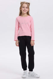 Pantalón Buzo Niña Bipack Negro
