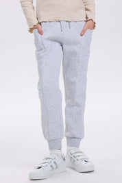 Pantalón Buzo niña Bipack Rosado liso con bolsillos