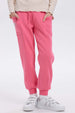 Pantalón Buzo niña Bipack Rosado liso con bolsillos