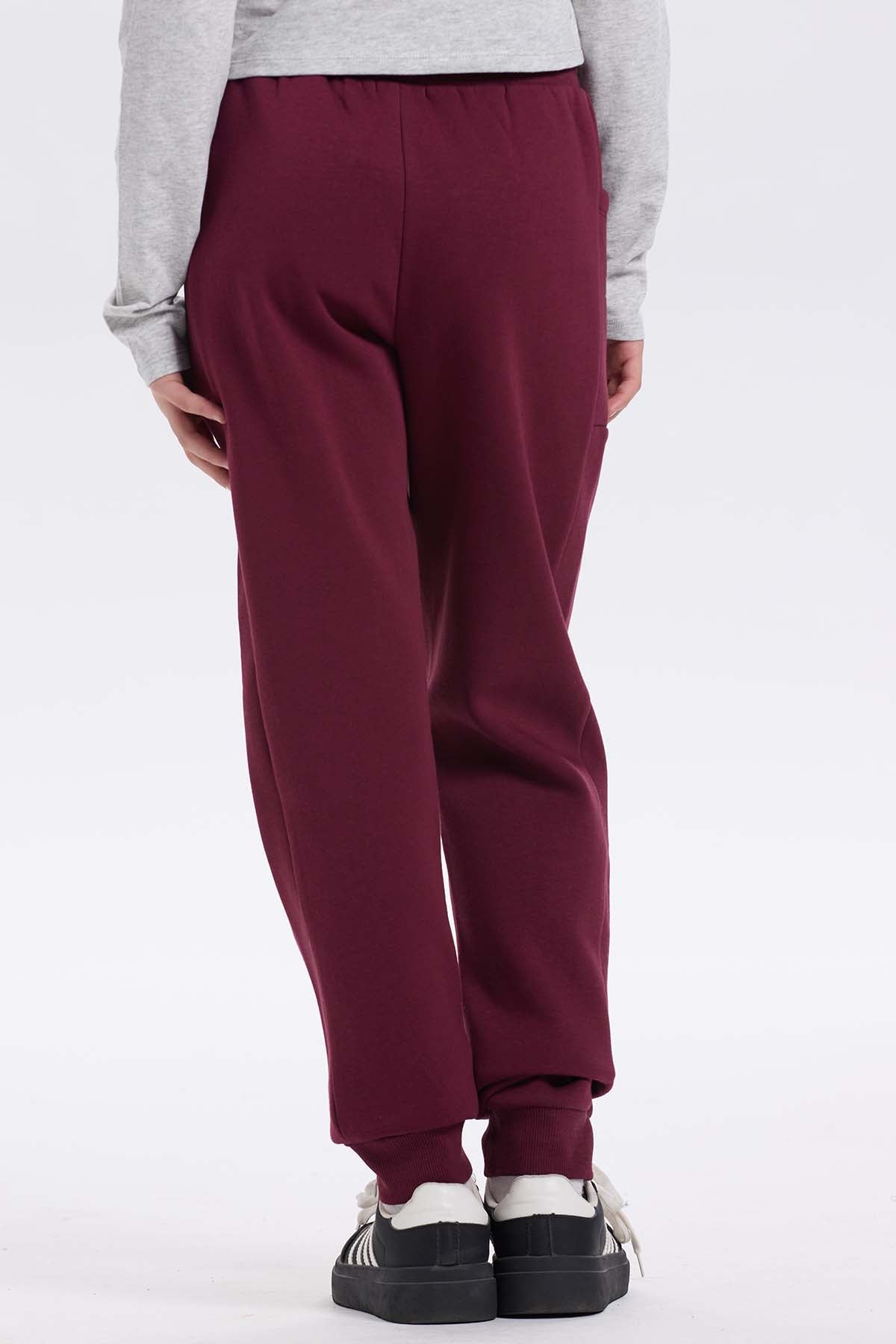 Pantalón Buzo niña Bipack Vino