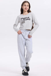Pantalón Buzo niña Bipack Vino