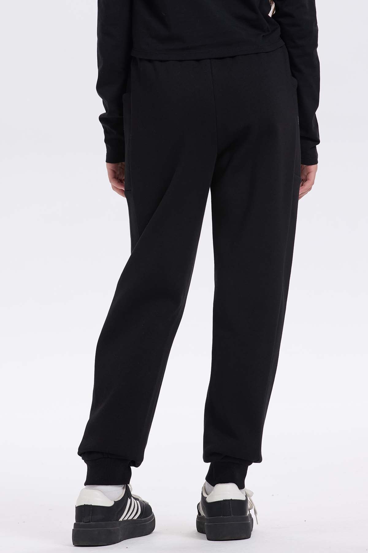 Pantalón buzo niña bipack negro