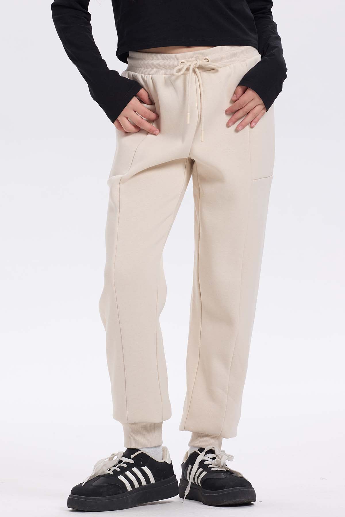 Pantalón buzo niña bipack negro
