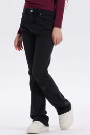 Jeans para niña básico flare negro