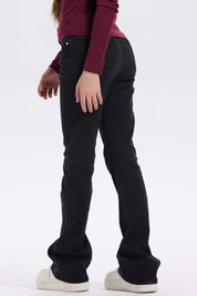 Jeans para niña básico flare negro