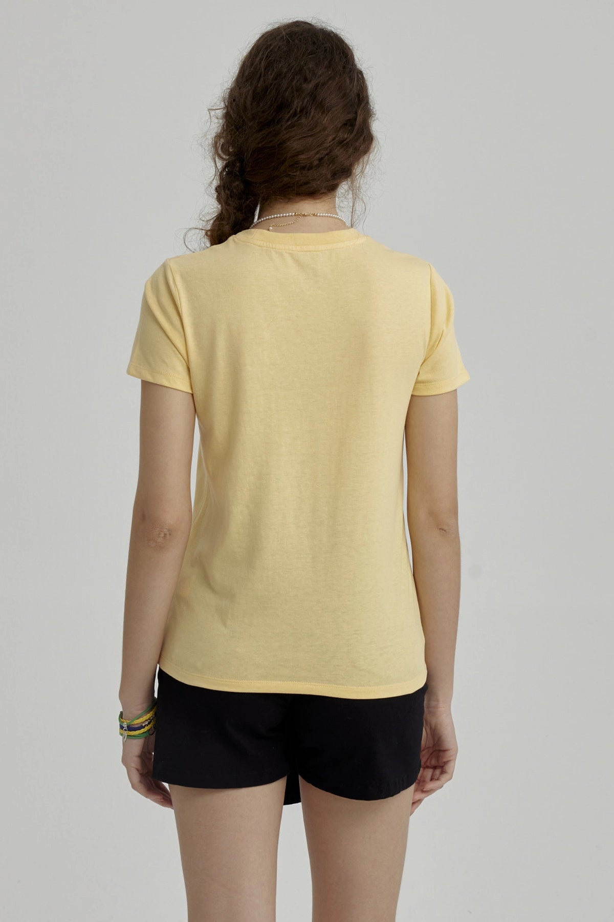 Polera Niña Básica Estampada Naranjo