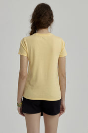 Polera Niña Básica Estampada Naranjo