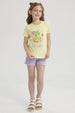 Polera Niña Básica Estampada Amarillo