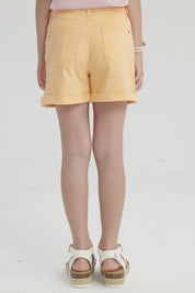 Short Niña Gabardina Básico Coral