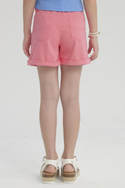 Short Niña Gabardina Básico Rosado