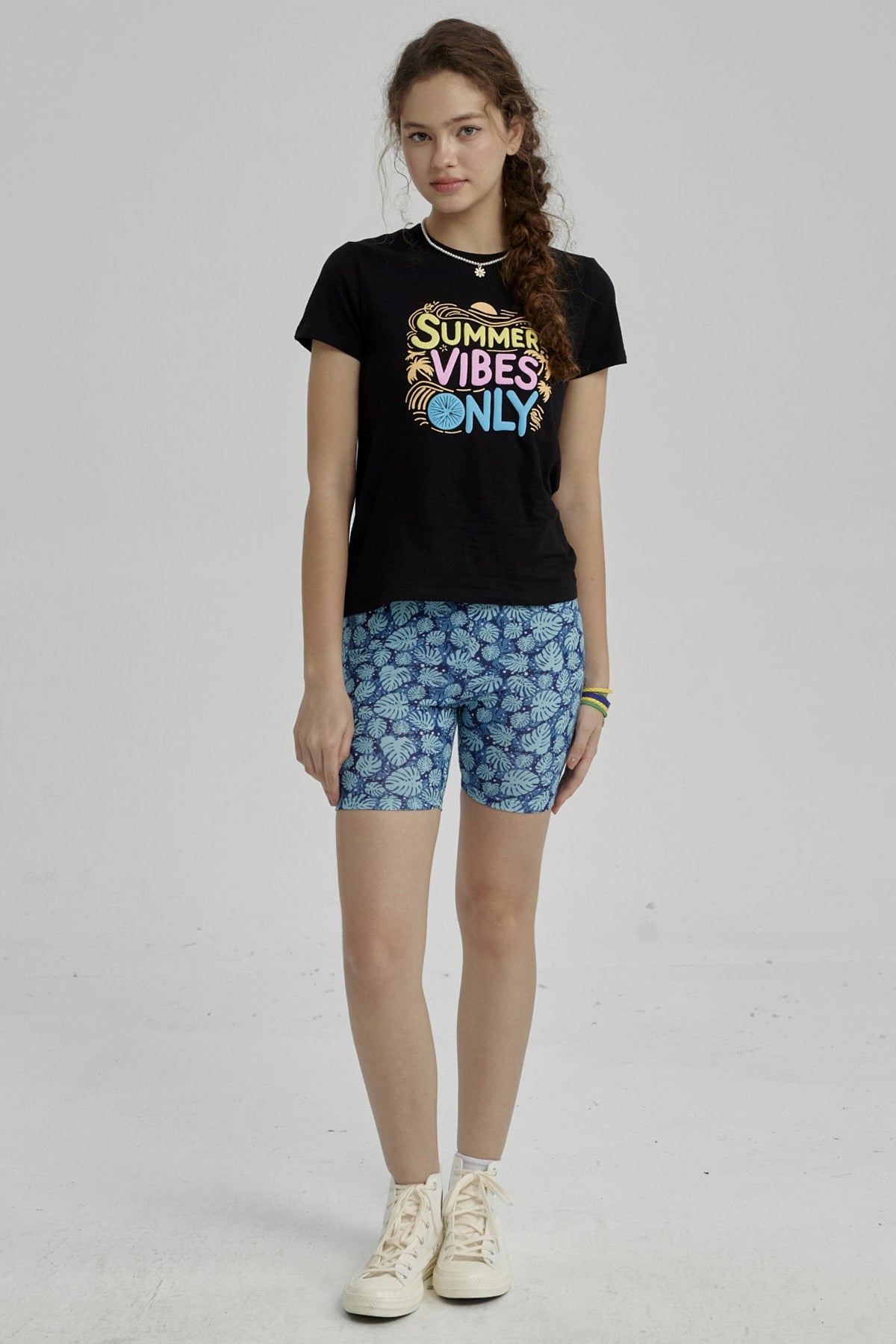 Calza Niña Biker Teens Azul