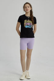 Calza Niña Biker Teens Azul