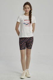 Calza Niña Biker Teens Negro