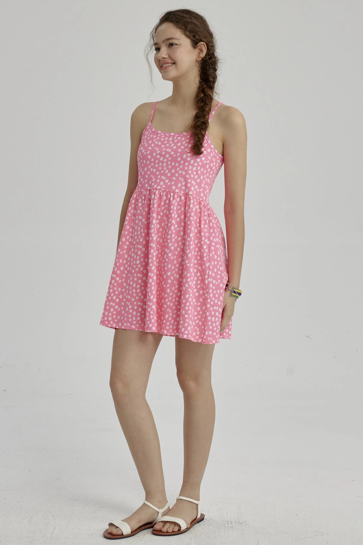 Vestido Niña Básico Teen Fucsia