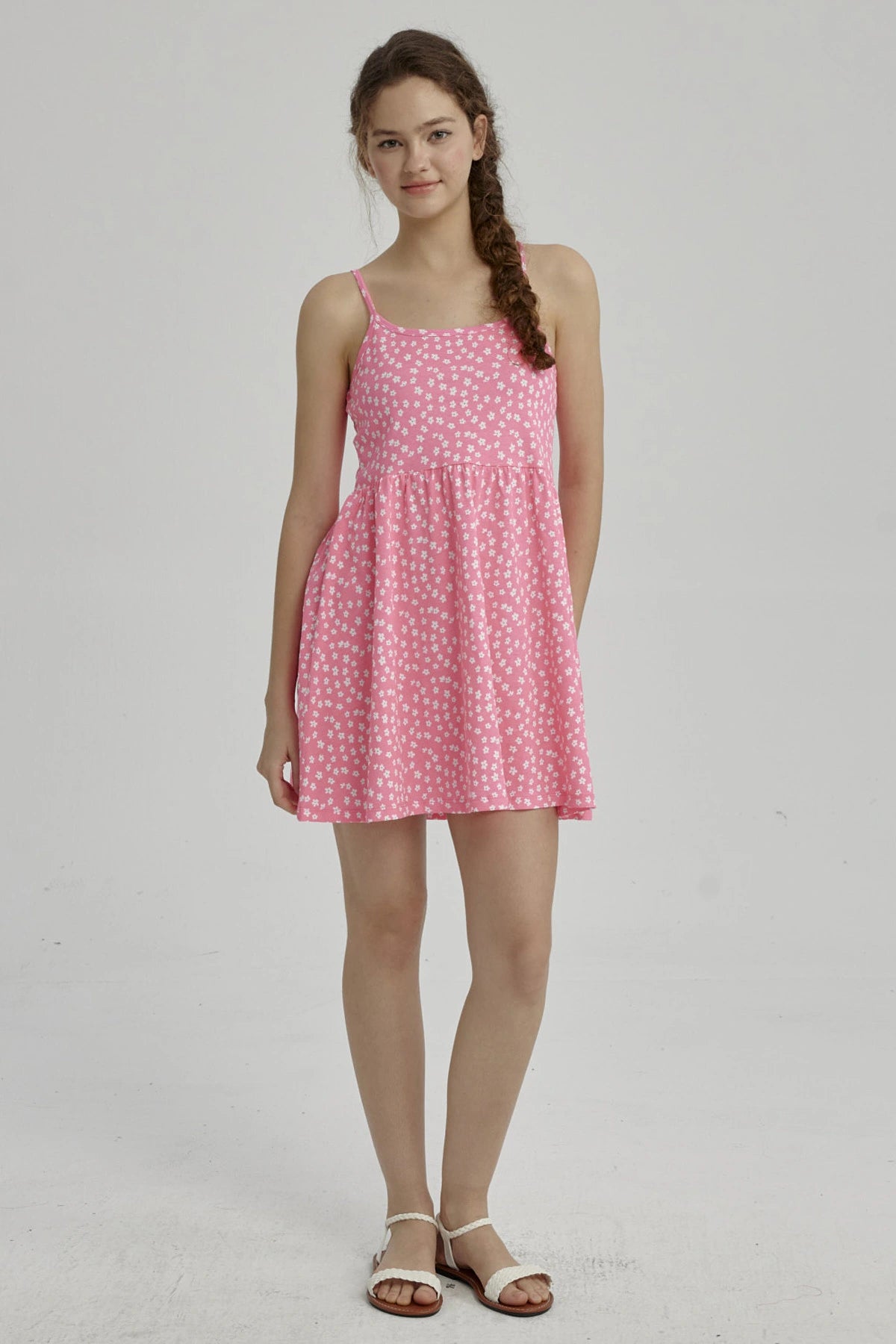 Vestido Niña Básico Teen Fucsia