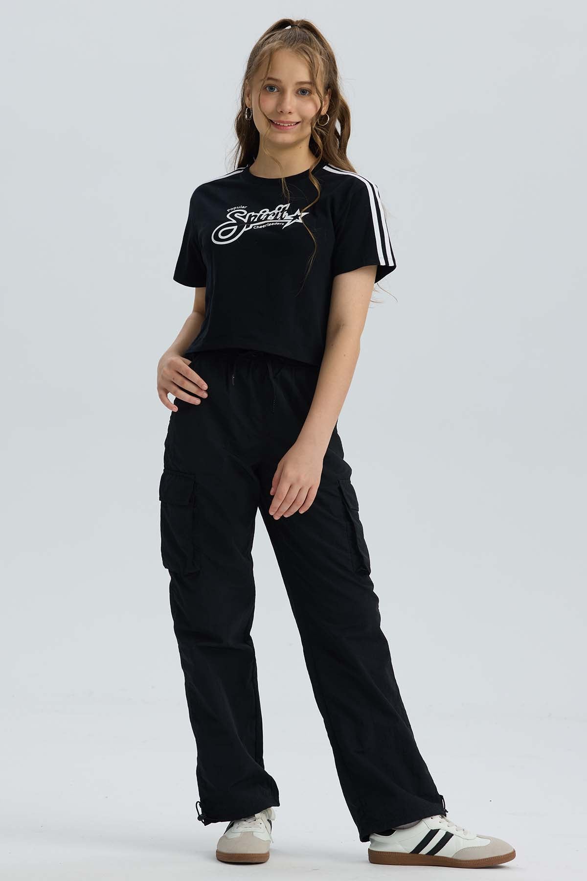 Pantalón Niña Parchute Cargo Negro