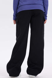 Pantalón Buzo Niña Cargo Negro