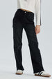 Jeans Niña Calce Recto Con Tachas Negro