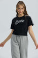 Polera Niña Print Posicional Negro