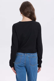 Polera niña Print Posicional Negro