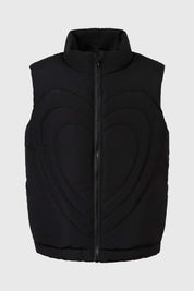 Parka Niña Costura De Corazon Negro