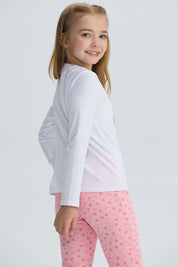 Polera Niña Lentejuelas Blanco