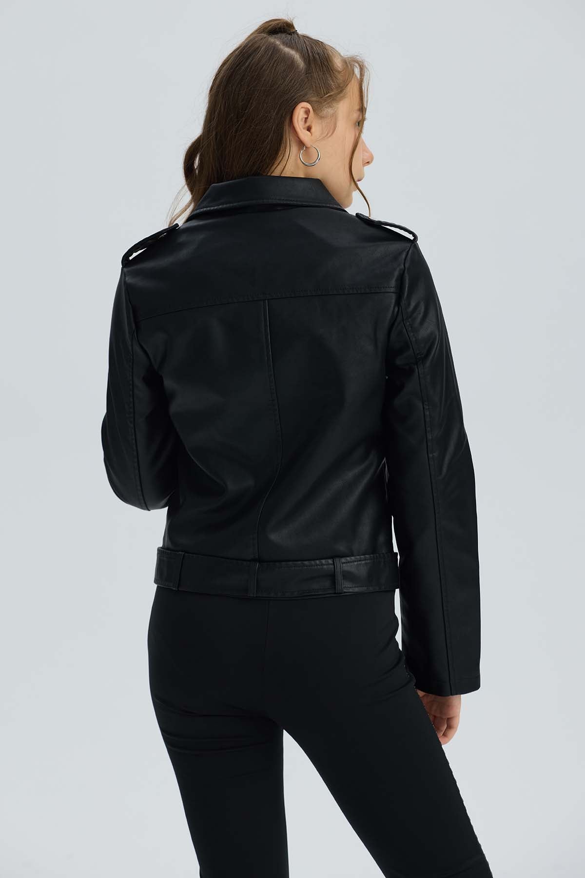 Chaqueta Niña Biker Negro