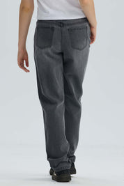 Jeans Niña Mom Con Strass Gris