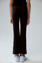 Calza Niña Flare Con Pretina Negro