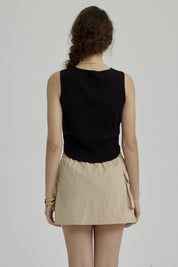 Polera Niña Tipo Corset Negro