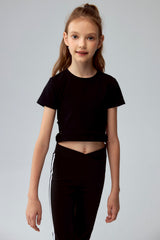 Polera Niña Argolla Costado Negro
