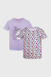 Polera Niña Bipack Print Lila