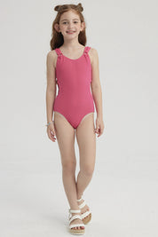 Traje de Baño Niña Argolla Fucsia