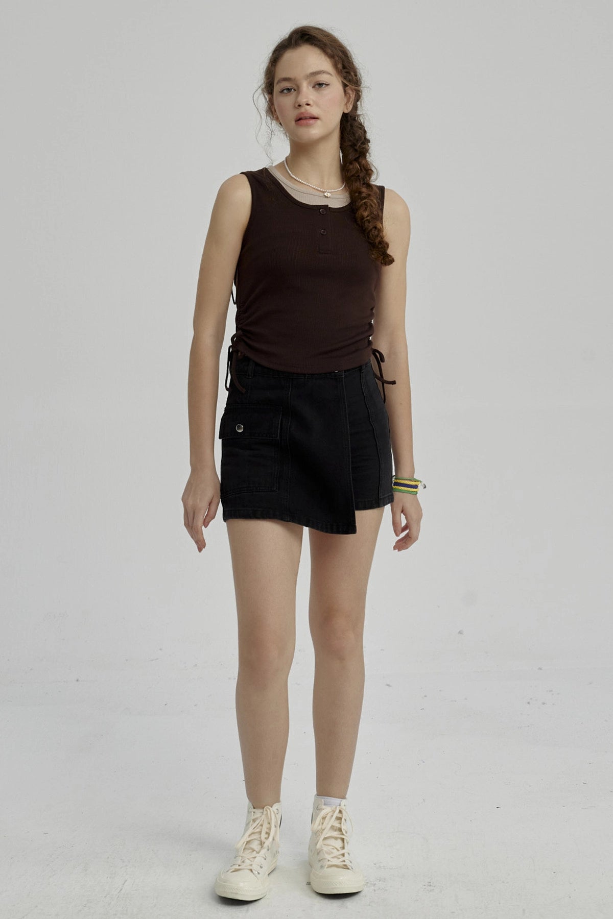 Falda Niña Short Denim Negro