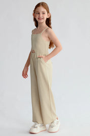 Enteritos Niña Largo Fiesta Beige