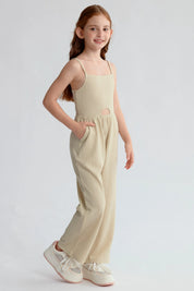 Enteritos Niña Largo Fiesta Beige